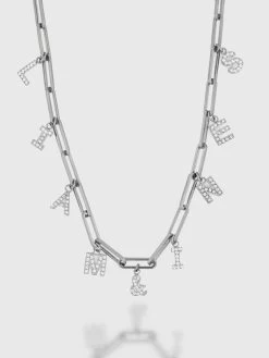 Collier"CHARMEUSE C" Argent